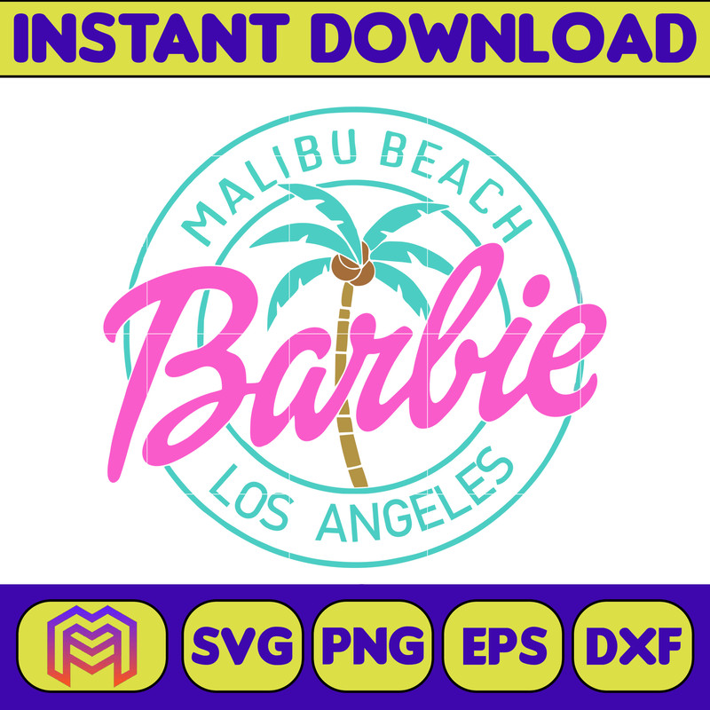 BarBie Doll Barbi Icons and Svg, Come On Let's Go Party Svg, Letters Cricut Files Digital Download SVG (25).jpg