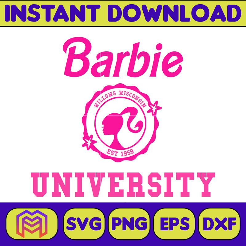 BarBie Doll Barbi Icons and Svg, Come On Let's Go Party Svg, Letters Cricut Files Digital Download SVG (26).jpg