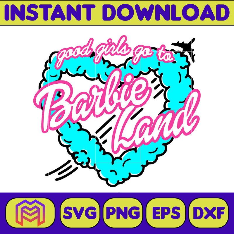 BarBie Doll Barbi Icons and Svg, Come On Let's Go Party Svg, Letters Cricut Files Digital Download SVG (33).jpg