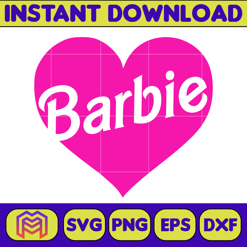 BarBie Doll Barbi Icons and Svg, Come On Let's Go Party Svg, Letters Cricut Files Digital Download SVG (43).jpg