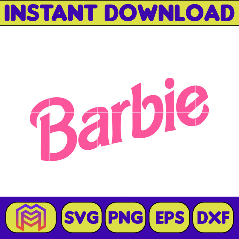 BarBie Doll Barbi Icons and Svg, Come On Let's Go Party Svg, Letters Cricut Files Digital Download SVG (5).jpg