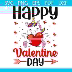 unicorn happy valentine day svg, valentine svg,unicorn svg, heart svg, cute svg