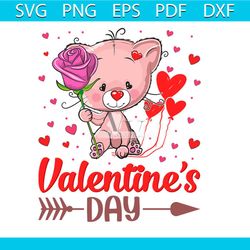 valentines day with rose and cat svg, valentine svgcat svg, rose svg, heart svg