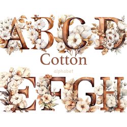 Cotton Alphabet | Cozy Winter Clipart