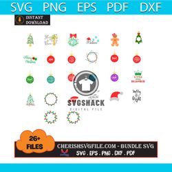 26 files christmas balls bundle svg, christmas svg, christmas balls bundle svg