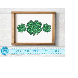 leopard shamrock svg/ st patricks day svg/ cuttable leopard svg/ clover svg/ shamrock svg/ leopard shamrock/ lucky svg/