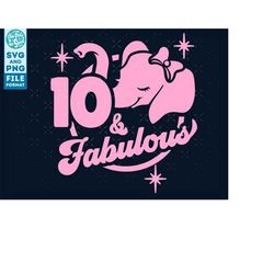 10th Birthday svg, Girls 10th Birthday svg, png Elephant 10 year old birthday svg cut files for cricut CNC and silhouett