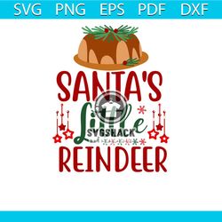 santa's little reindeer svg, christmas svg, santa claus svg, christmas cake svg
