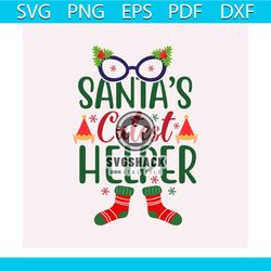 santa's cutest helper svg, christmas svg, cutest santa svg, stocking svg