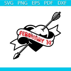 february 14 arrow heart svg, valentine svg, february 14 svg, arrow heart svg