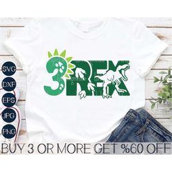 three rex svg, 3rd birthday boy svg, dinosaur svg, boy's third birthday svg, dino png, svg files for cricut, sublimation