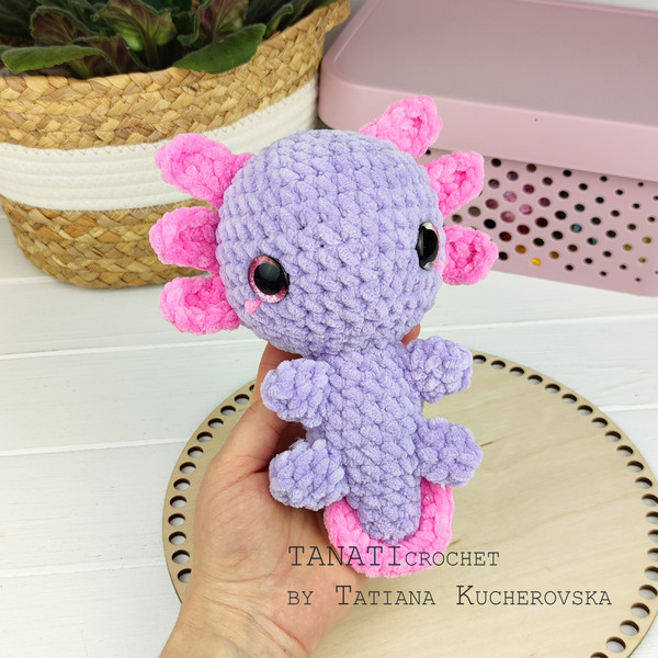 Crochet pattern kawaii Axolotl - Inspire Uplift