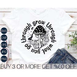 mushroom svg, inspirational svg, mystical svg, celestial svg, boho svg, moon svg, png, svg files for cricut, sublimation