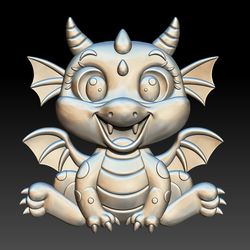 3D Model STL CNC Router and 3D Printing file Panel Baby Dragon