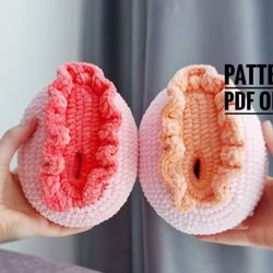 Crochet plushie  vulva pattern, crochet vagina pattern, Amigurumi pattern pdf, penis Pdf photo tutorial, Funny