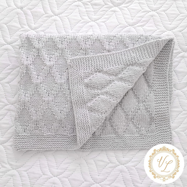 Knitting Pattern Baby Blanket, Newborn Blanket Pattern.jpg