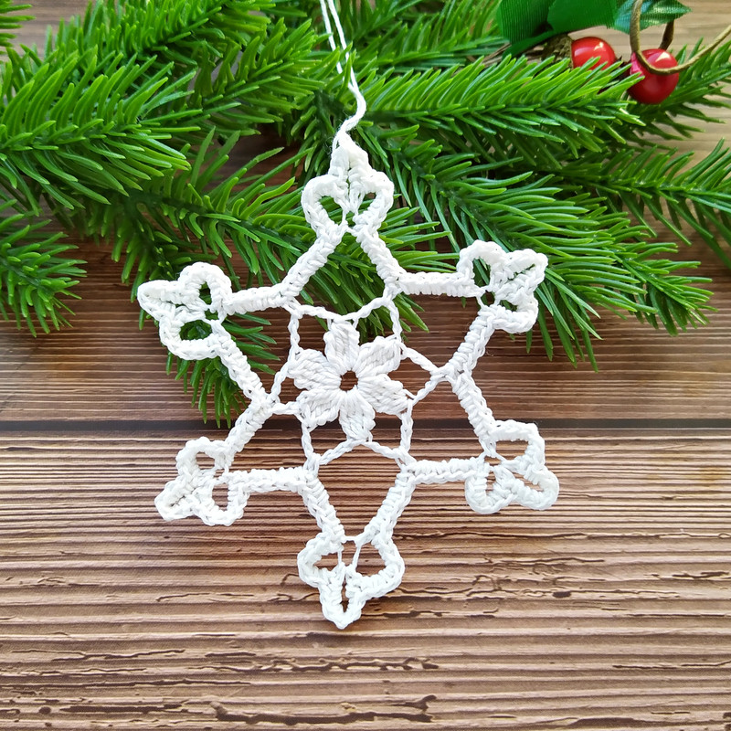 crochet lace snowflake patternjpg