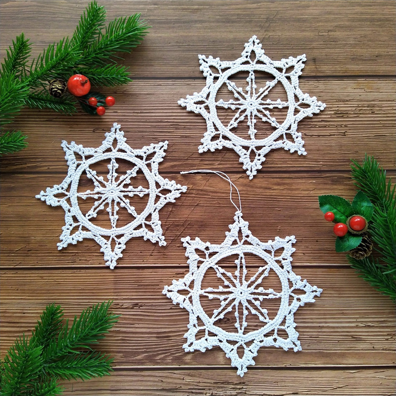 Christmas crochet snowflake patternjpg