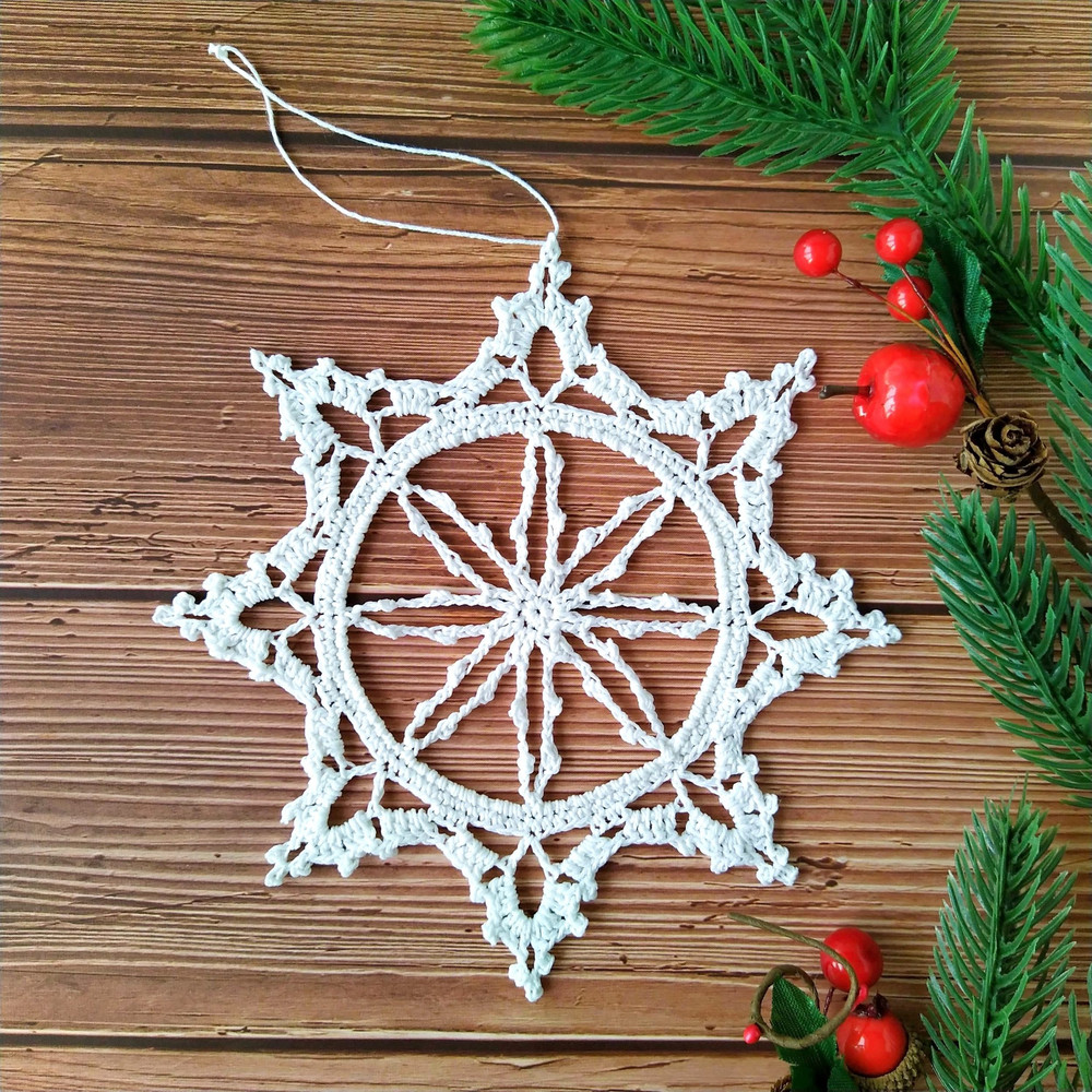 crochet snowflake ornament patternjpg