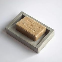 rustic concrete soap holder for bathroom countertops