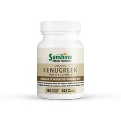fenugreek capsules - 60 capsules 625mg, organic, natural, non gmo, no fillers herbal product