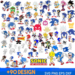 100 fileS Sonic bundle svg dxf eps png,bundle Sonic bundle svg, cricut, for Cricut, Silhouette, digital download