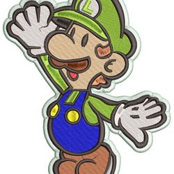Embroidery Pattern Baby Luigi Waves