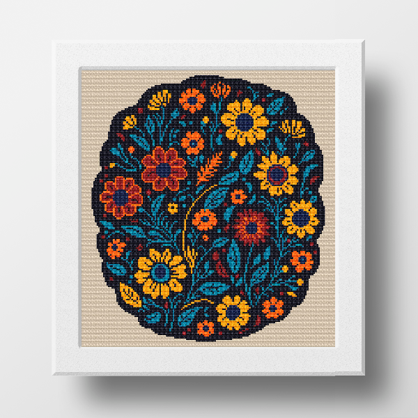flowers cross stitch pattern pdf