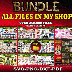 MEGA BUNDLE 250.000 SVG, PNG, DXF files  SVG, PNG, DXF files for cricut, Bundle Layered FREE UPDATE included