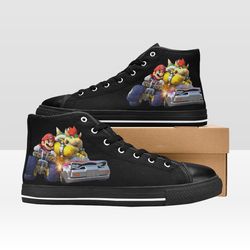 Mario Kart Shoes, High-Top Sneakers, Handmade Footwear