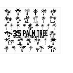 palm tree svg/ palm tree clipart/ cut files/ cricut/ silhouette/ vector/ summer svg/ beach palm