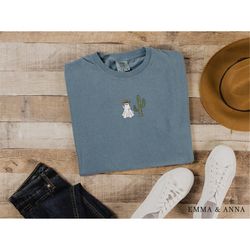 embroidered western ghost shirt, comfort colors halloween shirt, boo haw, fall shirt women, halloween crewneck, ghost sh