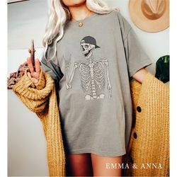 comfort colors halloween shirt, stay spooky shirt, skeleton shirt, halloween crewneck, fall shirt, funny skeleton shirt,