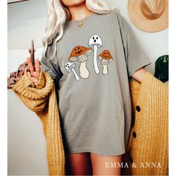 comfort colors halloween shirt, fall shirt, ghost shirt, mushroom tshirt, pumpkin shirt, spooky season, halloween party,