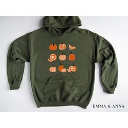 pumpkin hoodie, fall hoodie for women, halloween hoodie, fall pullover, fall sweatshirt, thanksgiving hoodie, pumpkin sh