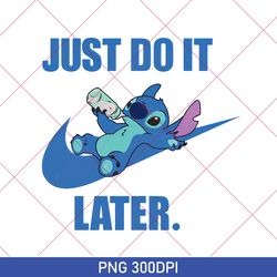 nike stitch png, sneaker stitch png, sport stitch png, stitch just do it later, disney nike logo png, stitch disney png