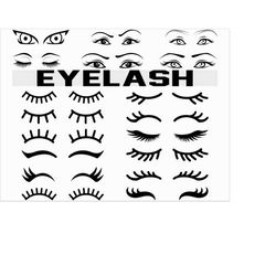 eyelash svg/ eye svg/ fashion svg/ women eye svg/ lashes svg file/ cricut/ svg file/ digital file/ silhouette file/ cut