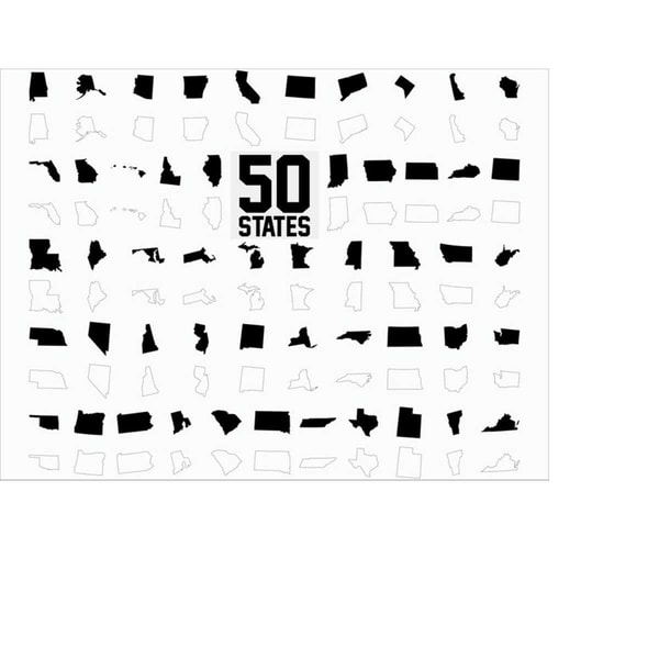 All State Vector United States svg/ states vector/ All states svg/ states cli - Inspire ...