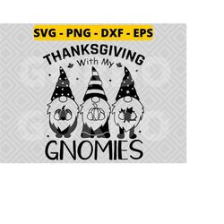 thanksgiving with my gnomies svg png dxf eps, thanksgiving gnomies svg, gnome svg