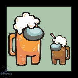 father and son beer svg, trending svg, among us svg, beer svg, crewmates svg, impostor svg, drink svg, among us lovers s