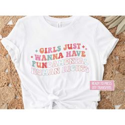 dtf transfers, ready to press, t-shirt transfers, heat transfer, direct to film, womens rights direct to film transfers,