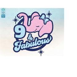 girls 9th birthday svg 9th birthday elephant 9 year old svg birthday
