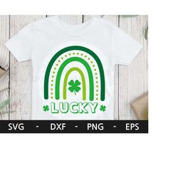 lucky rainbow svg, happy st patrick's day svg, st patrick's svg, svg cutting file, saint patricks day, svg files for cri