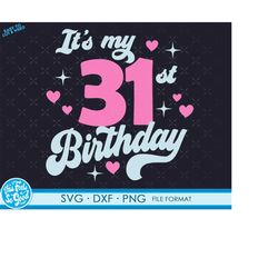 turning 31 years old svg 31rd birthday svg files for cricut. birthday gift turning 31 years old svg 31rd birthday png sv
