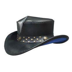 Buffalo Coin Rambler Cowboy Black Leather Hat