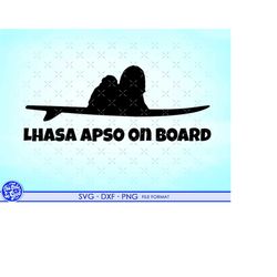 lhasa apso svg, lhasa apso dog svg, dxf clipart. lhasa apso files for cricut. on board png svg