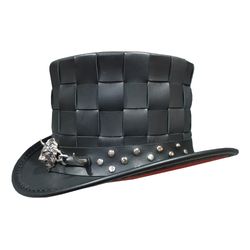 lion king el dorado black leather top hat