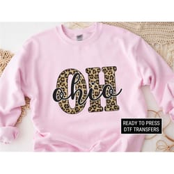 dtf transfers, ready to press, t-shirt transfers, heat transfer, direct to film, leopard print oh ohio ready to ship dir