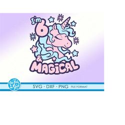 6th birthday svg, sixth birthday svg, unicorn, girls, 6th, birthday, 6, png, svg, dxf, svg files for cricut, birthday gi