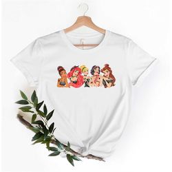 disney tattoo rocker princess shirt, disney punk princess shirt, tattoo disney princess shirt, disney trip shirt, disney